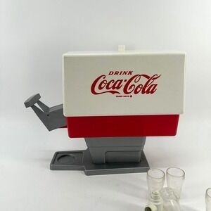 Vintage Chilton Coca Cola Coke Soda Fountain Toy Dispenser w/ 4 Cups & Spout